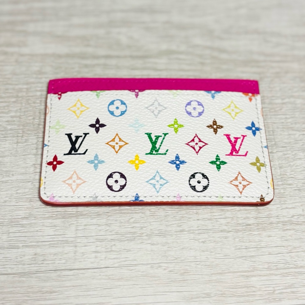 Louis Vuitton x Takashi Murakami LV X TM White Multicolor Card Holder Brand new - Picture 2 of 3